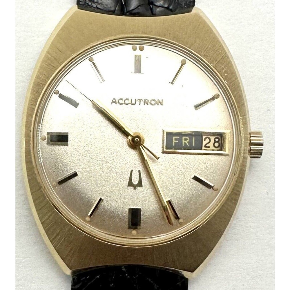 1970 Bulova Accutron 14k Gold Case - Band & 14k Gold Accutron Buckle Included!
